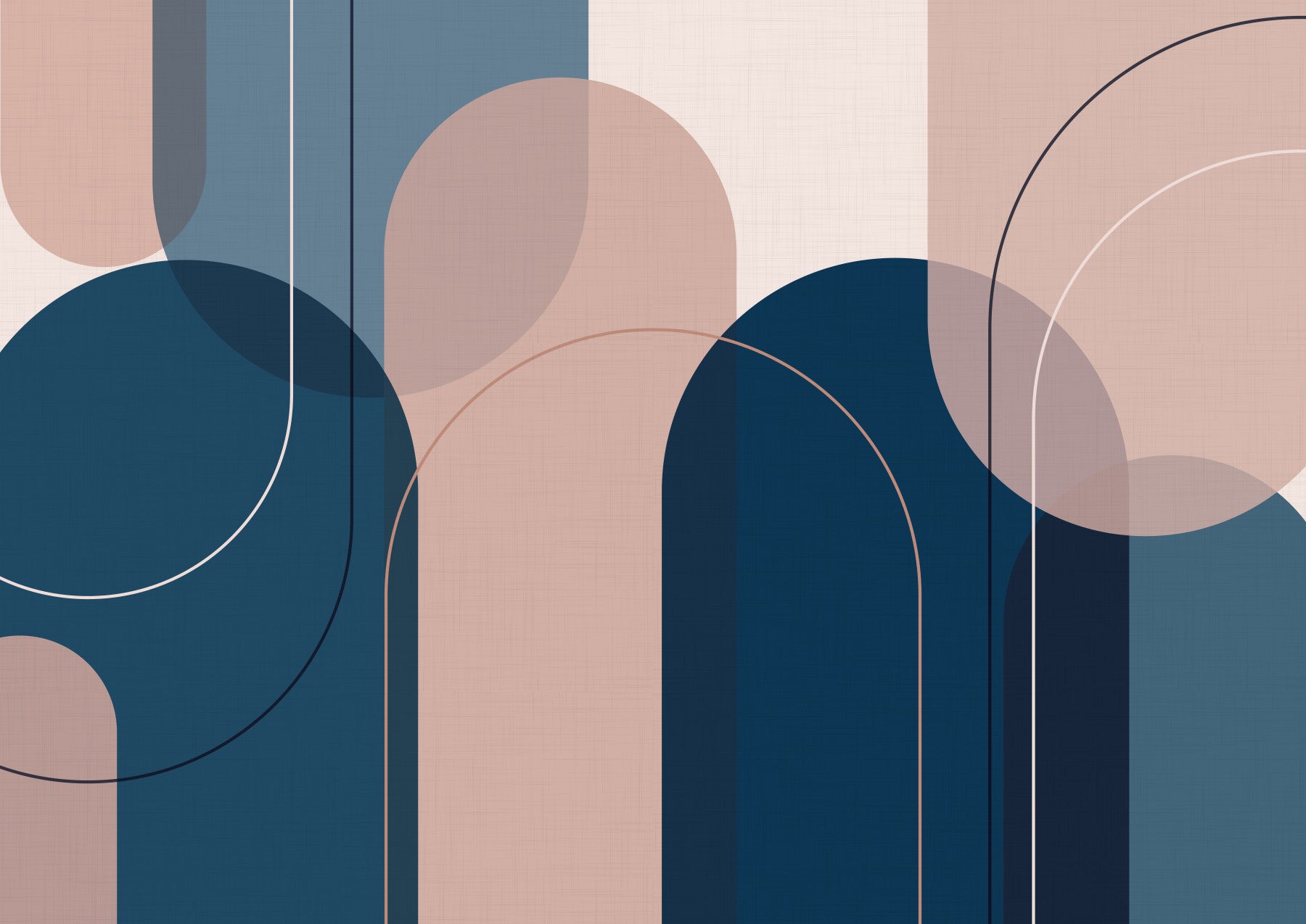Serene Geometry Pink and Blue
