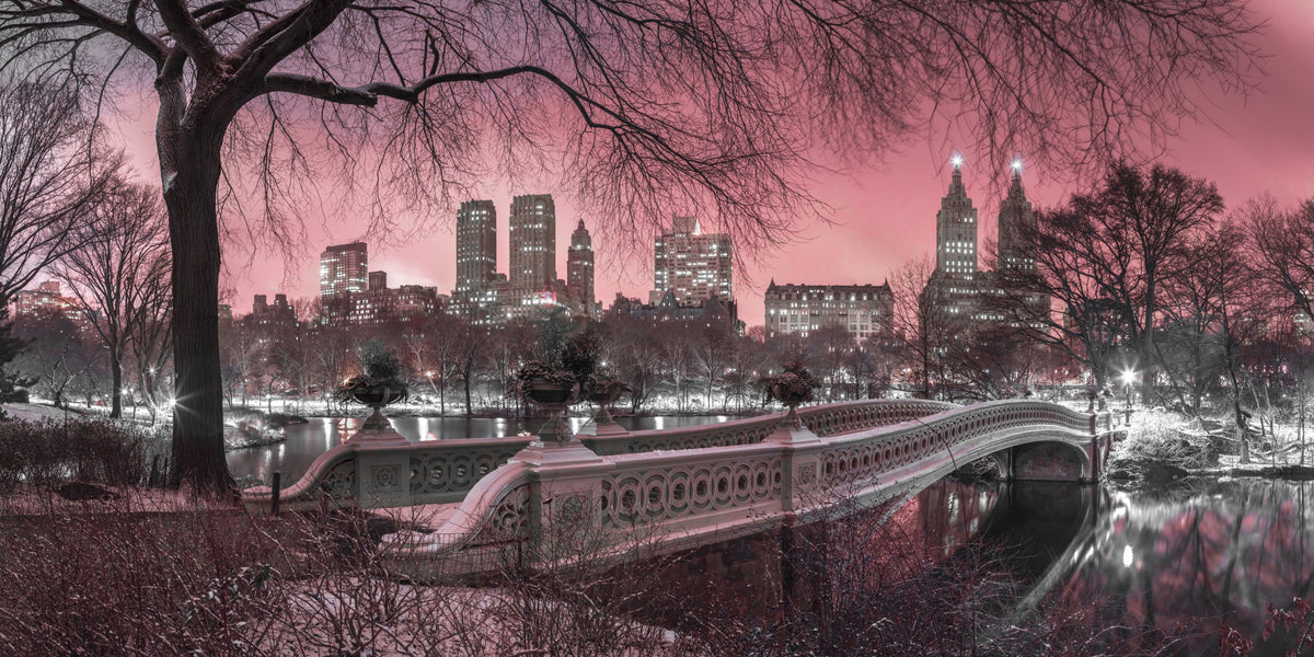 Pink Dusk over Central Park Wall Mural