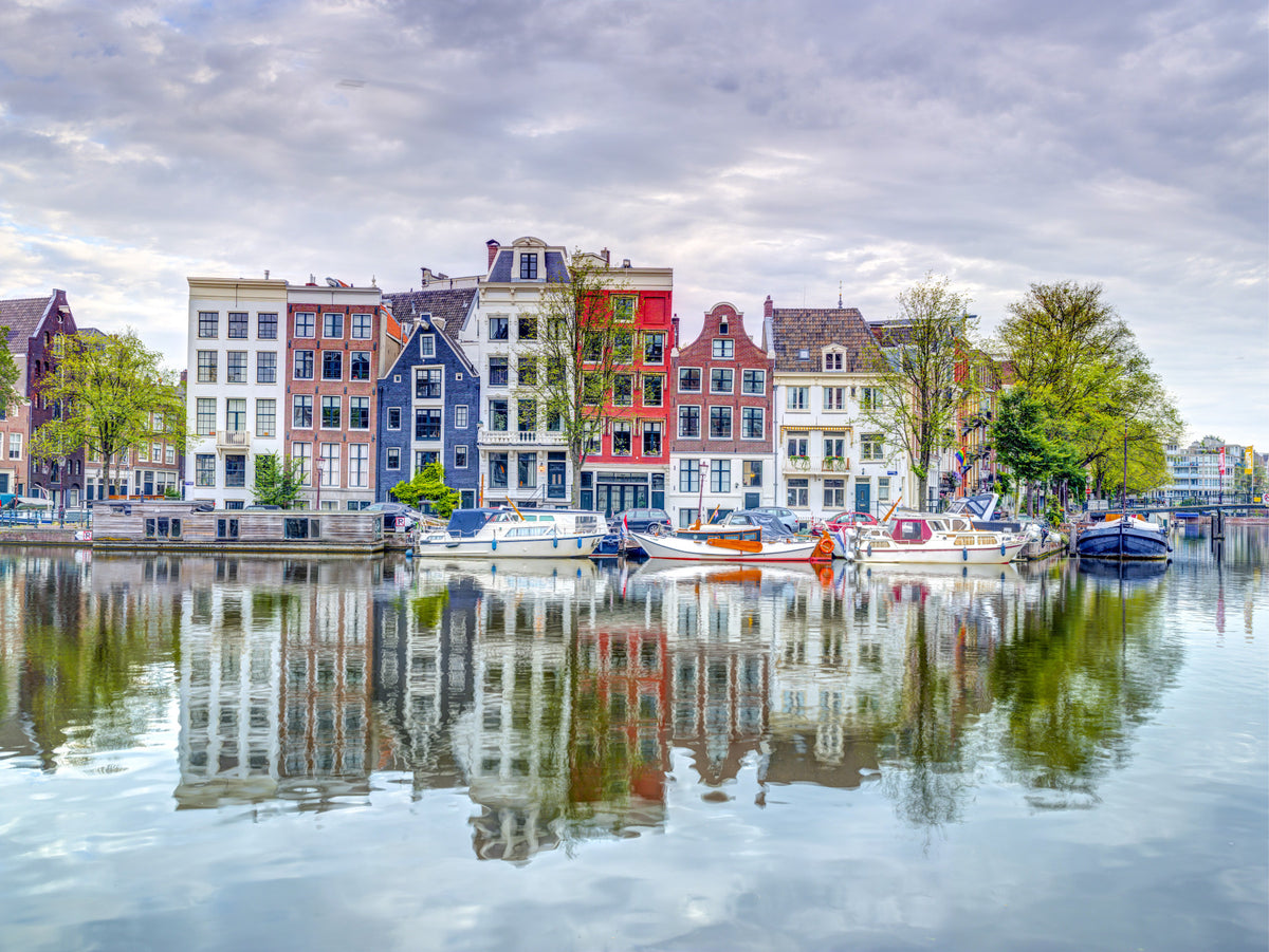 Serene Splendor of Amsterdam Reflections Wall Mural