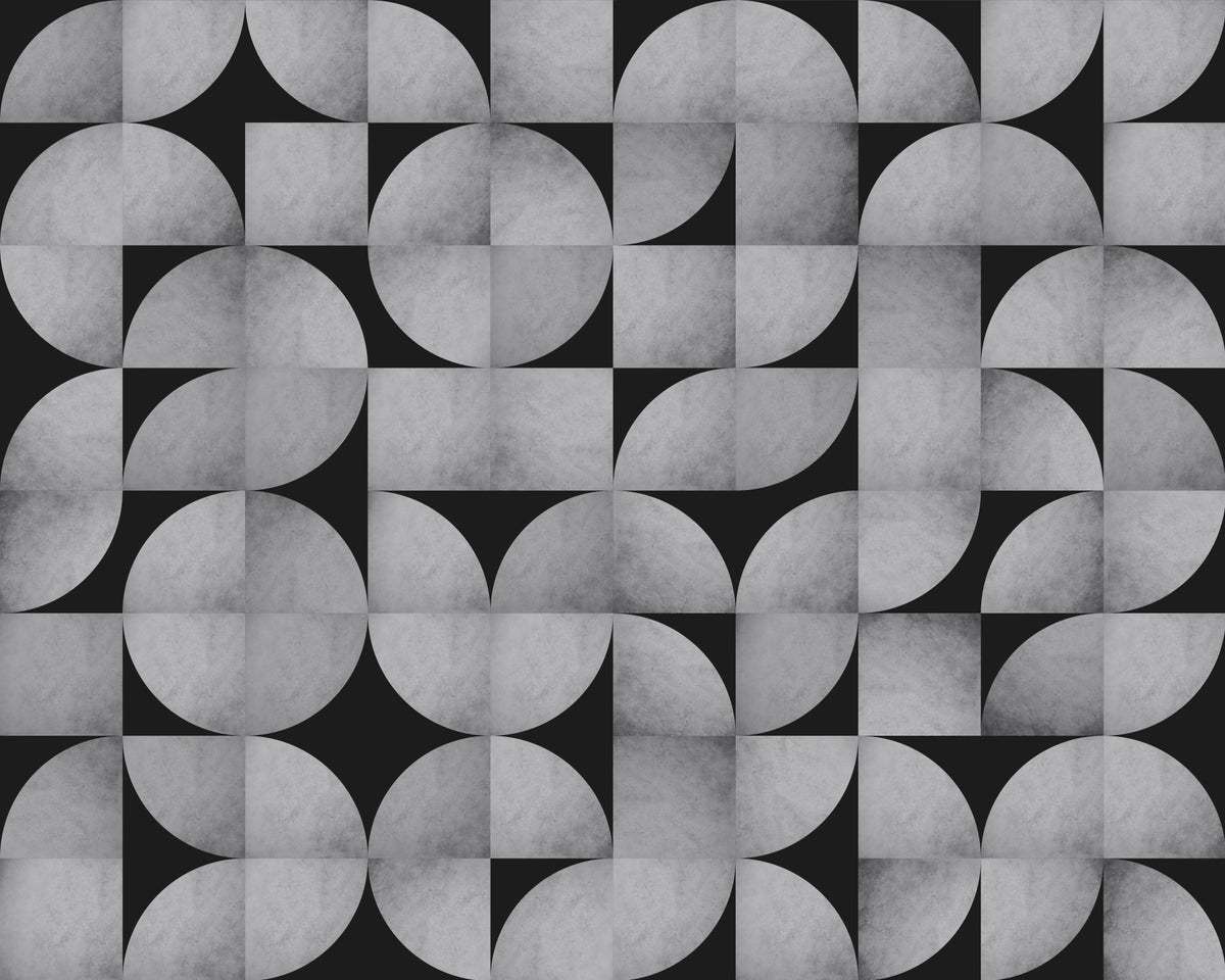 Mid-Century Concrete Mosaic Wall Mural in your room — zoomed