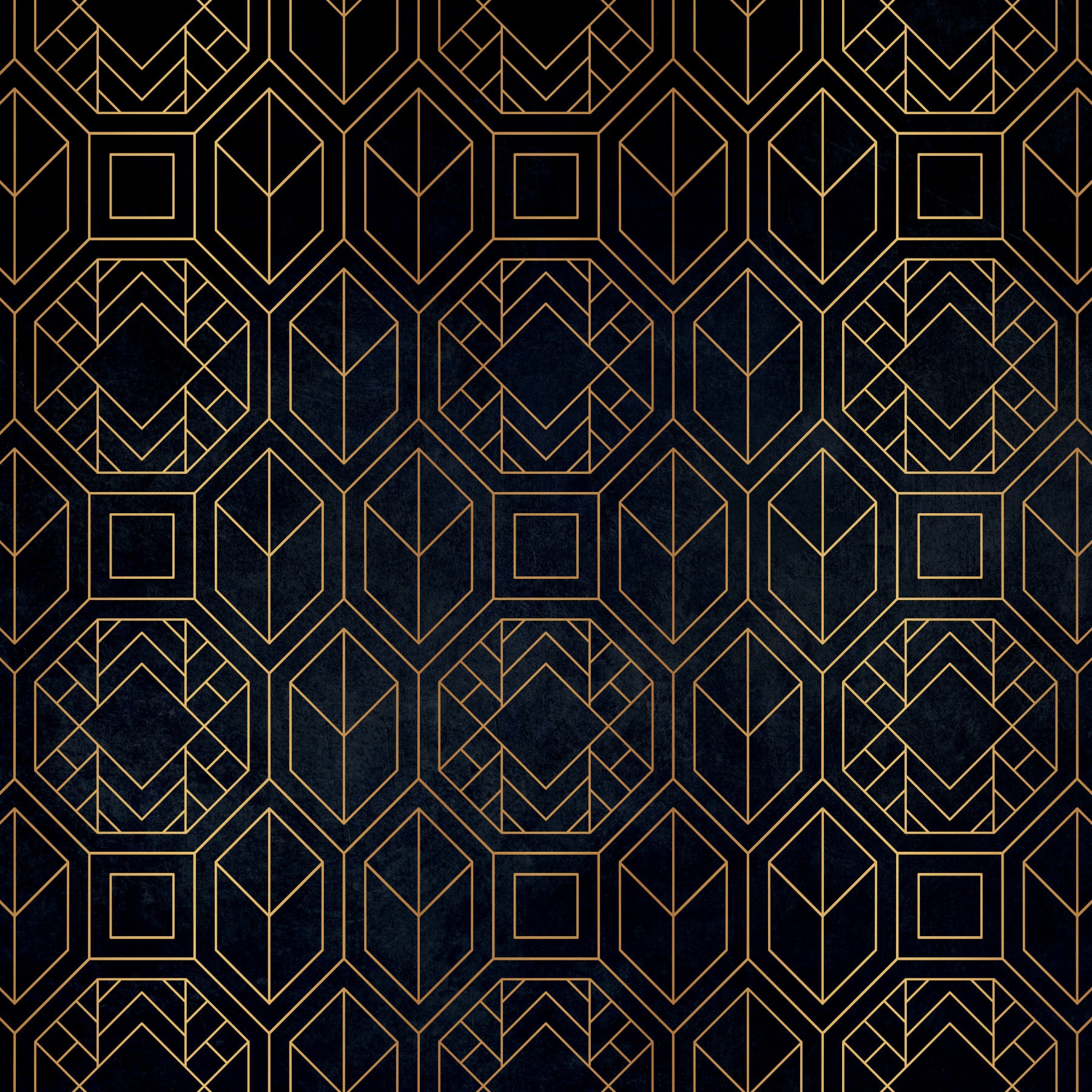 Abstract Art Deco Charcoal Black Wall Mural in your room — zoomed