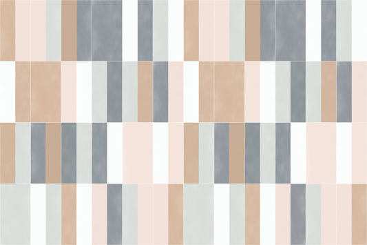 Muted Pastel Tiles Two Wall Mural