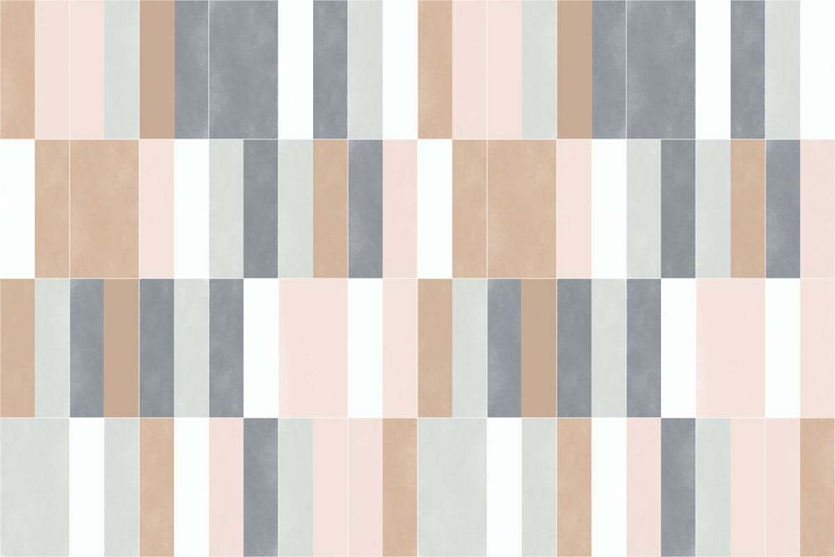 Muted Pastel Tiles Two Wall Mural