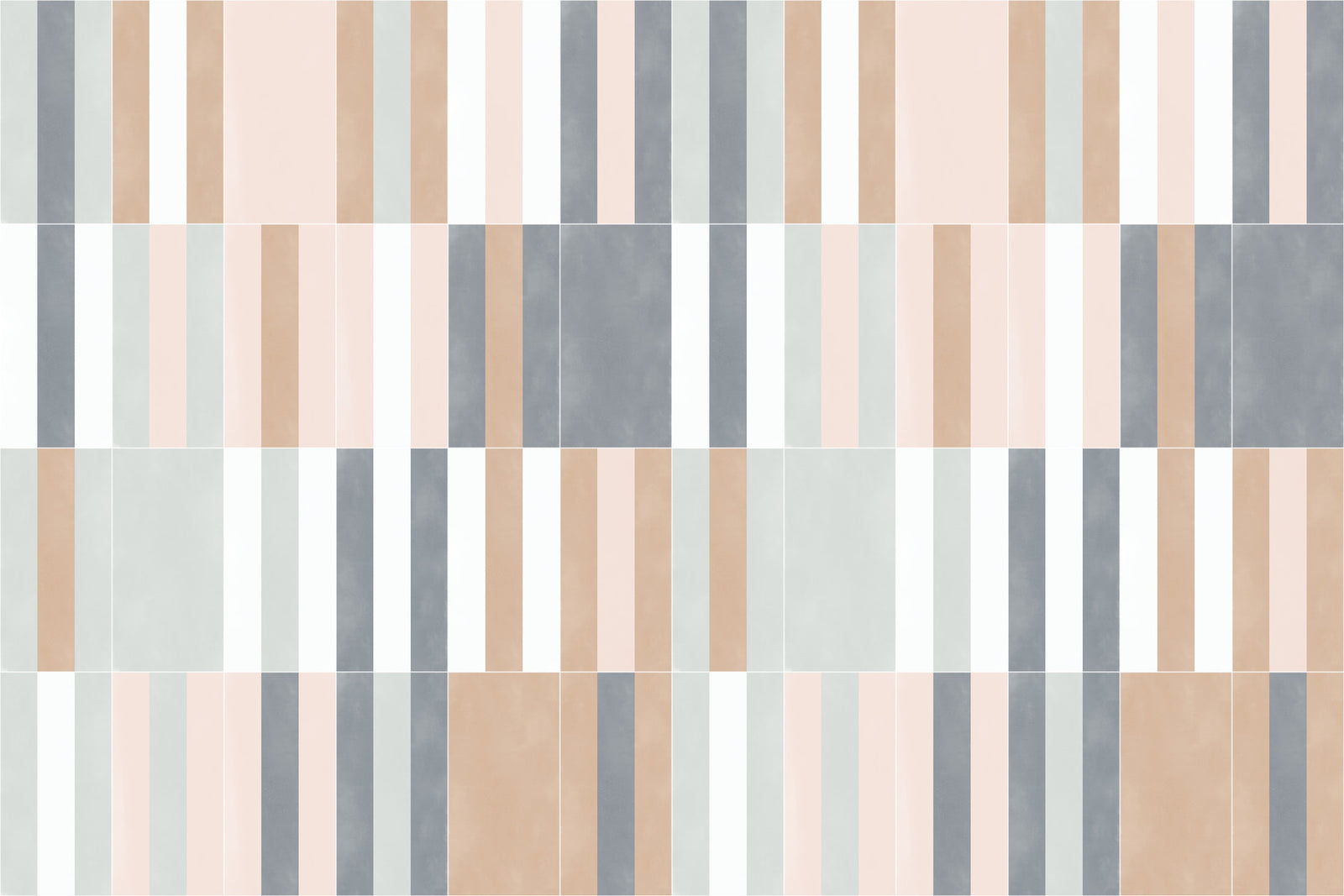 Muted Pastel Tiles Three Wall Mural