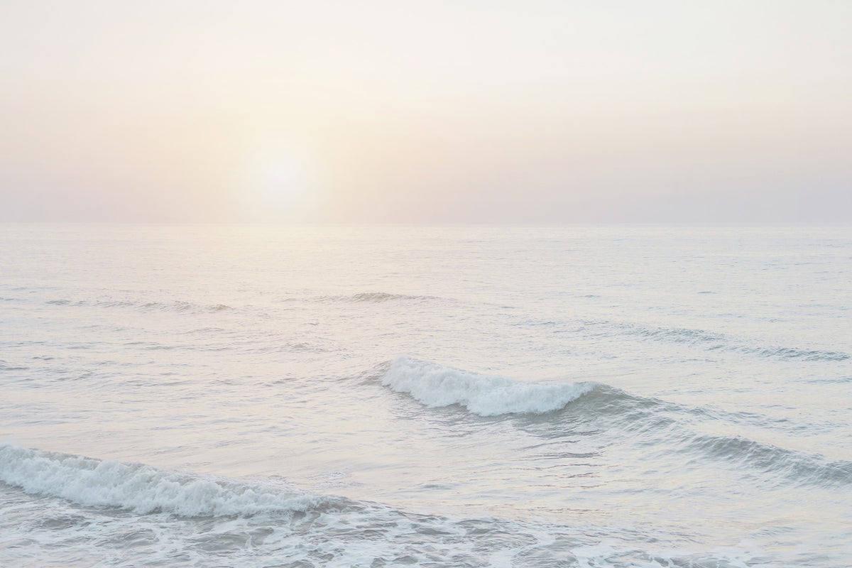 Pastel Ocean Dawn Wall Mural in your room — zoomed