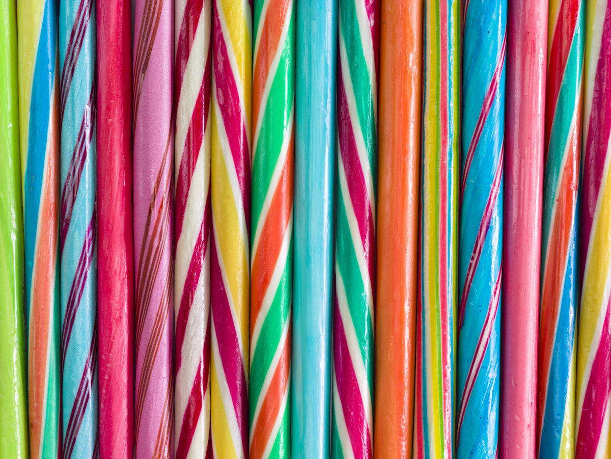 Rock Sweets Wall Mural in your room — zoomed