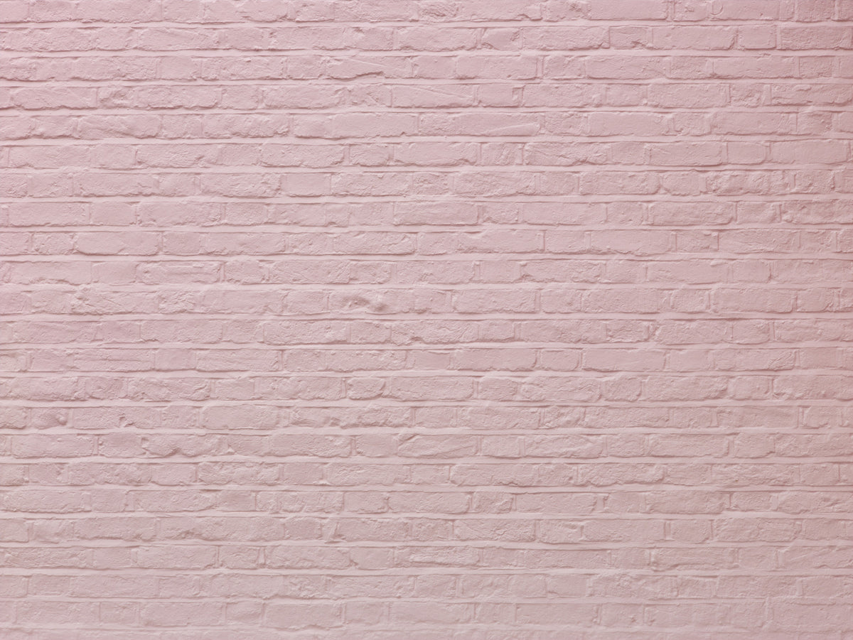 Pink Brick Serenity Wall Mural in your room — zoomed