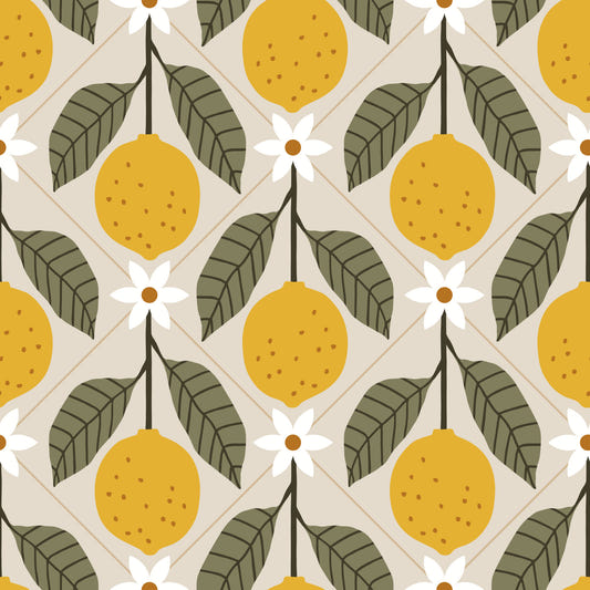 Lemon Grove Faux Tile  Wallpaper⁠