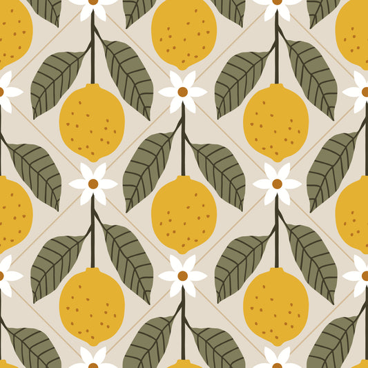 Lemon Grove Faux Tile  Wallpaper⁠