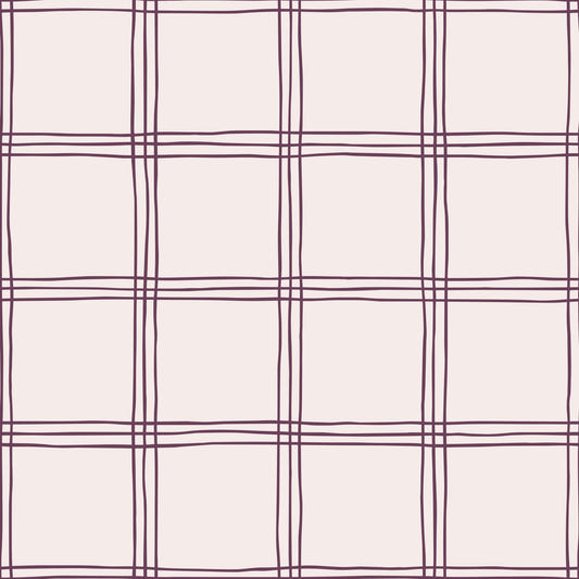 Organic Grid Mauve Beige Wallpaper⁠