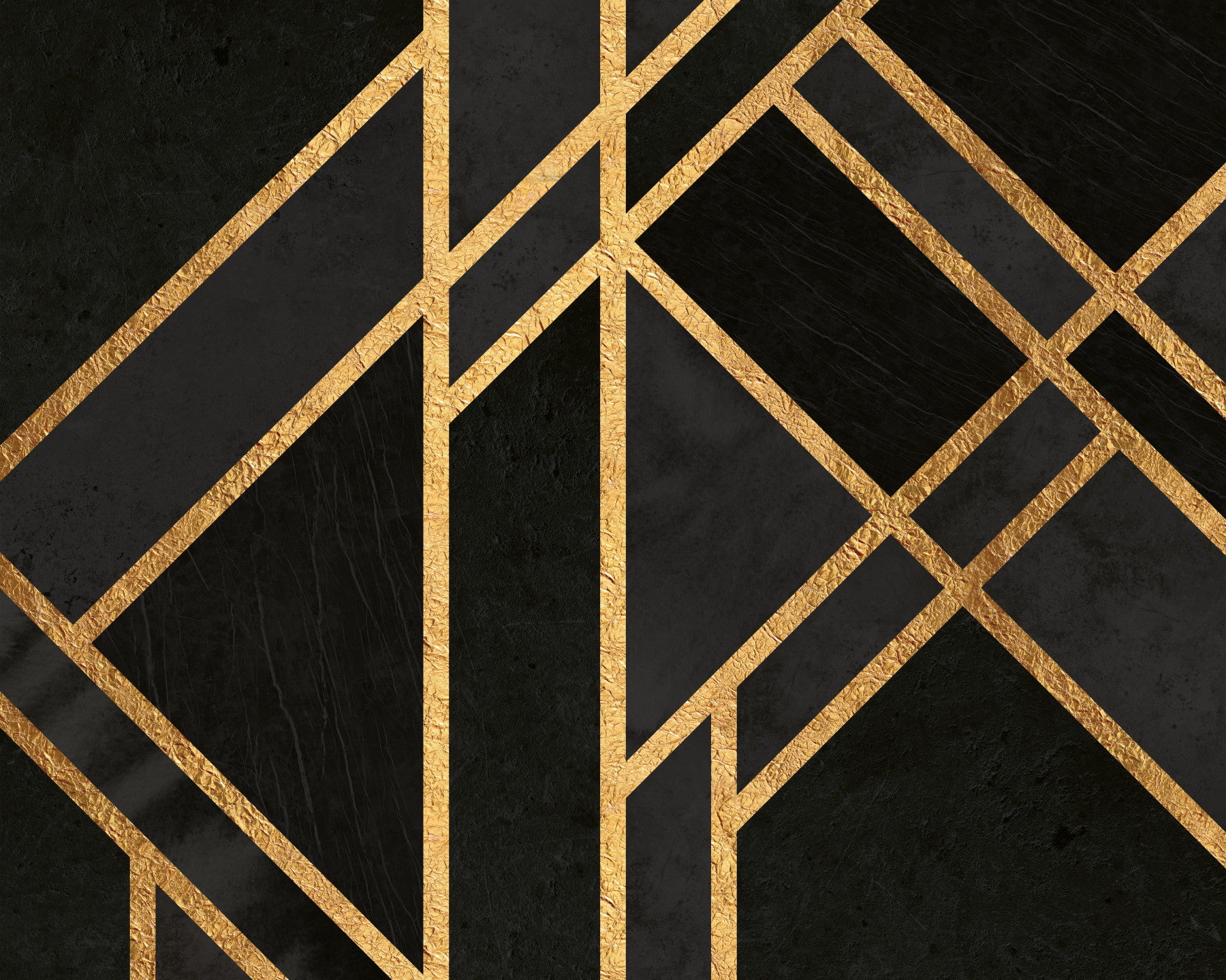 Urban Black Art Deco Wall Mural