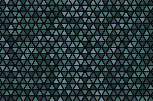 Teal Triangles Wall Mural