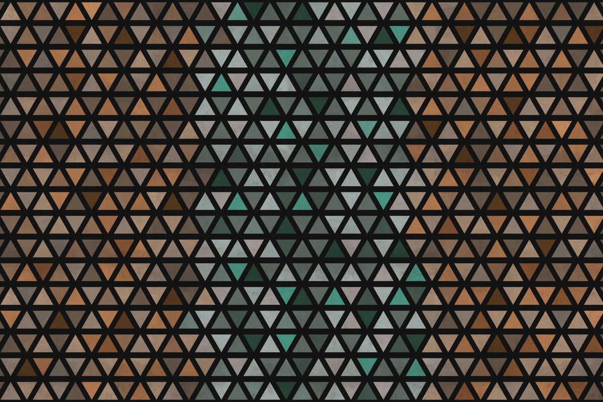 Earthy Tones Triangles Wall Mural