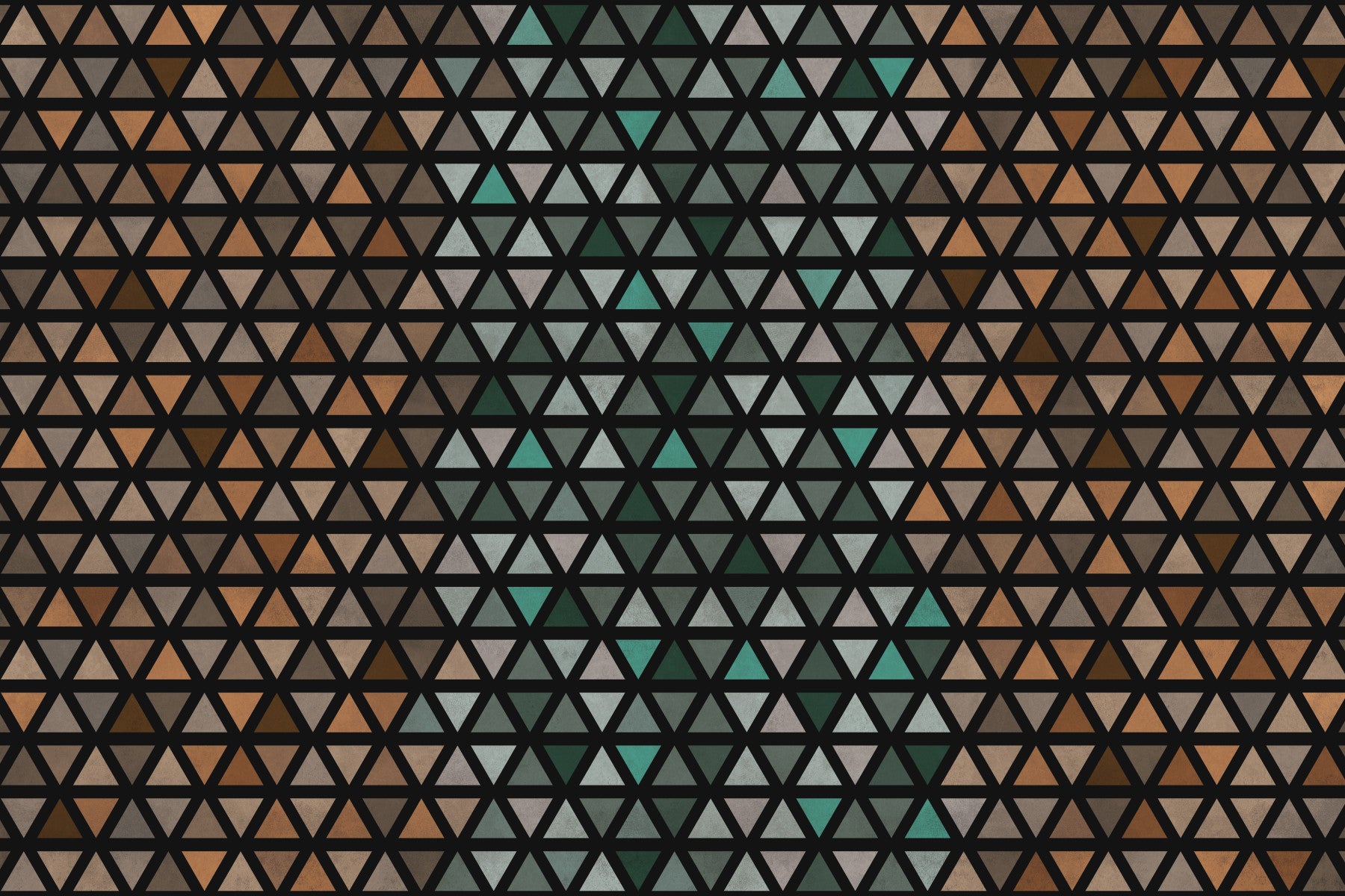 Earthy Tones Triangles Wall Mural