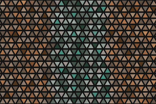 Earthy Tones Triangles Wall Mural