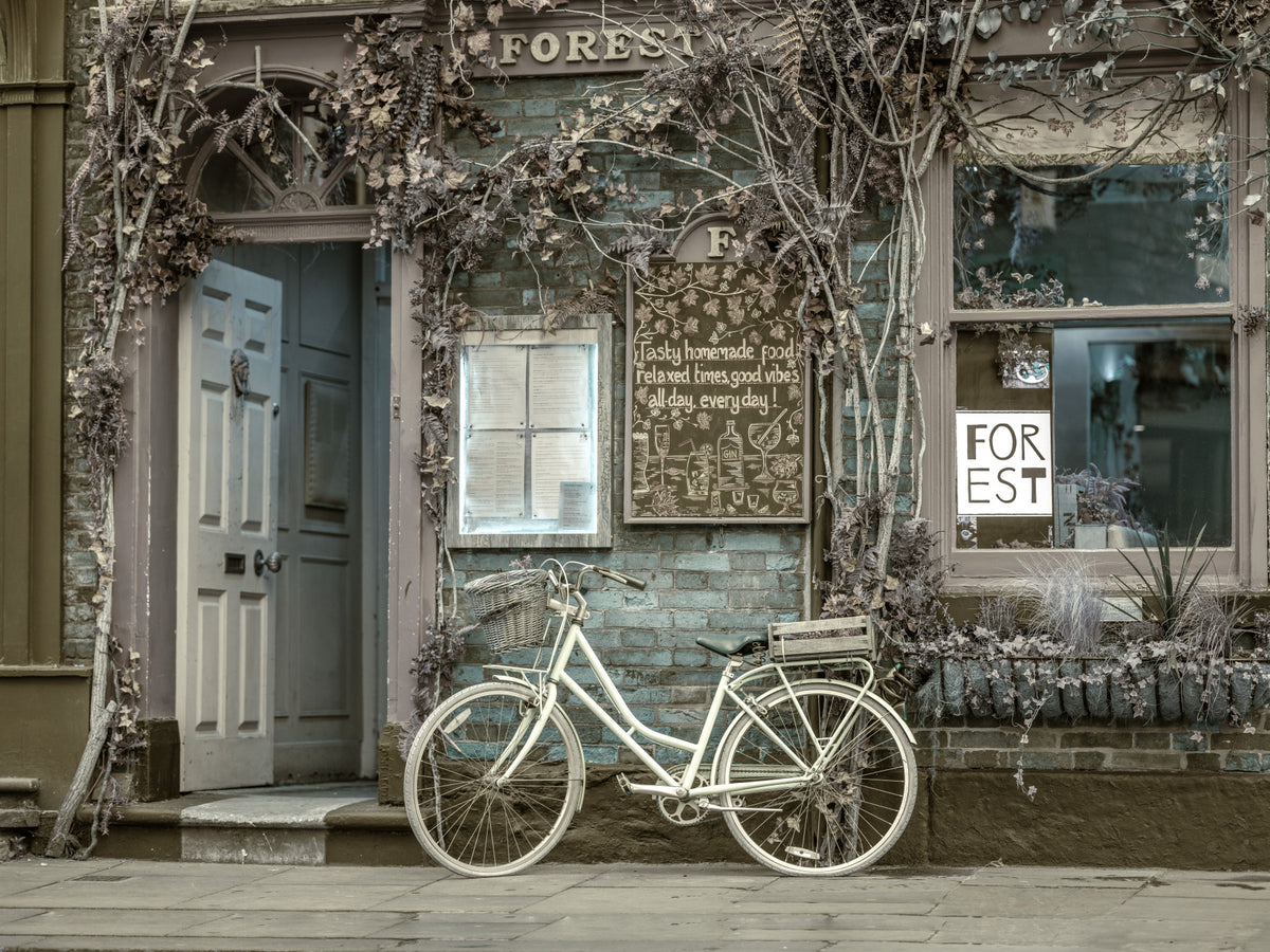 Classic Bicycle Cafe Charm Wall Mural