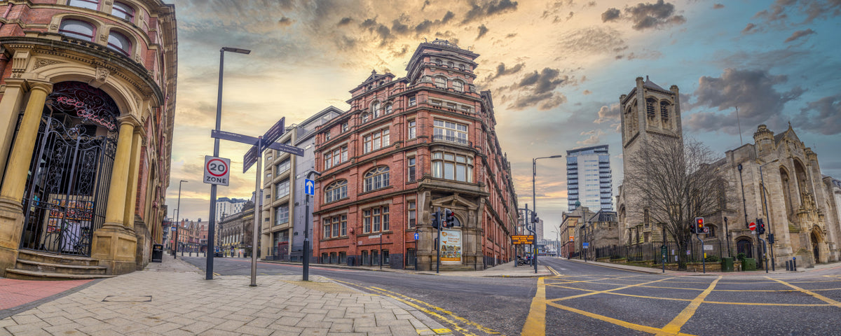 Victorian Street at Dusk Wall Mural