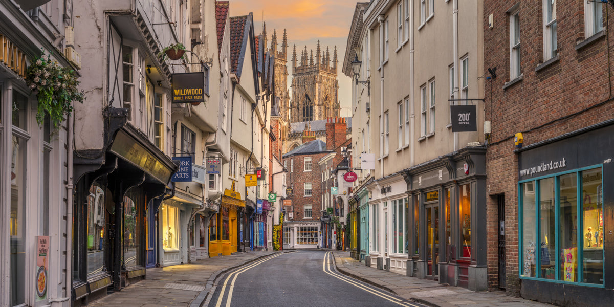 Historic Townscape at Twilight Wall Mural in your room — zoomed