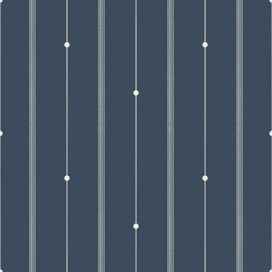 Refined Minimal Stripes Steel Blue Wallpaper⁠