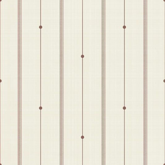 Refined Minimal Stripes Buttercream-Sienna Wallpaper⁠