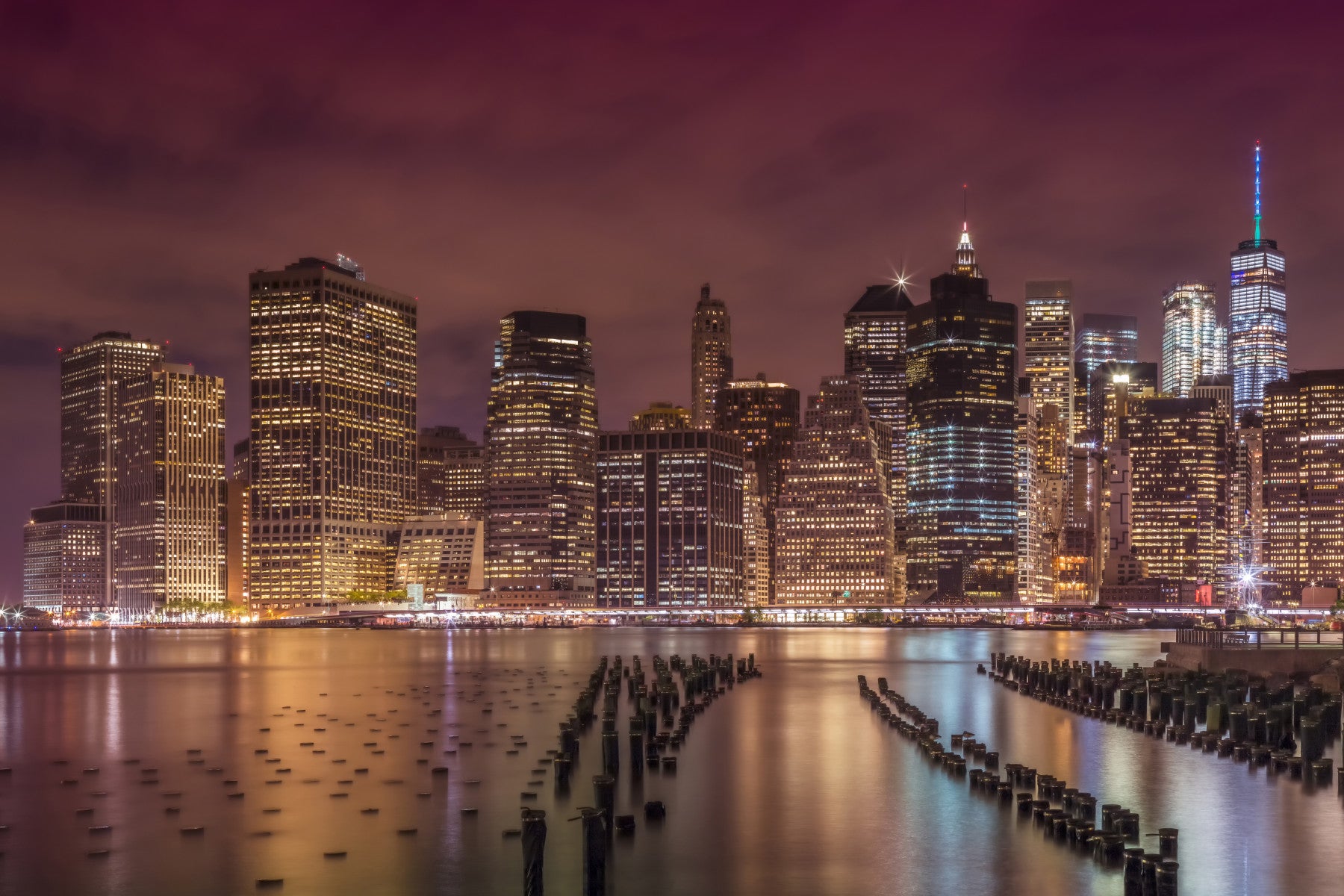 NEW YORK CITY Nightly Impressions  Wall Mural