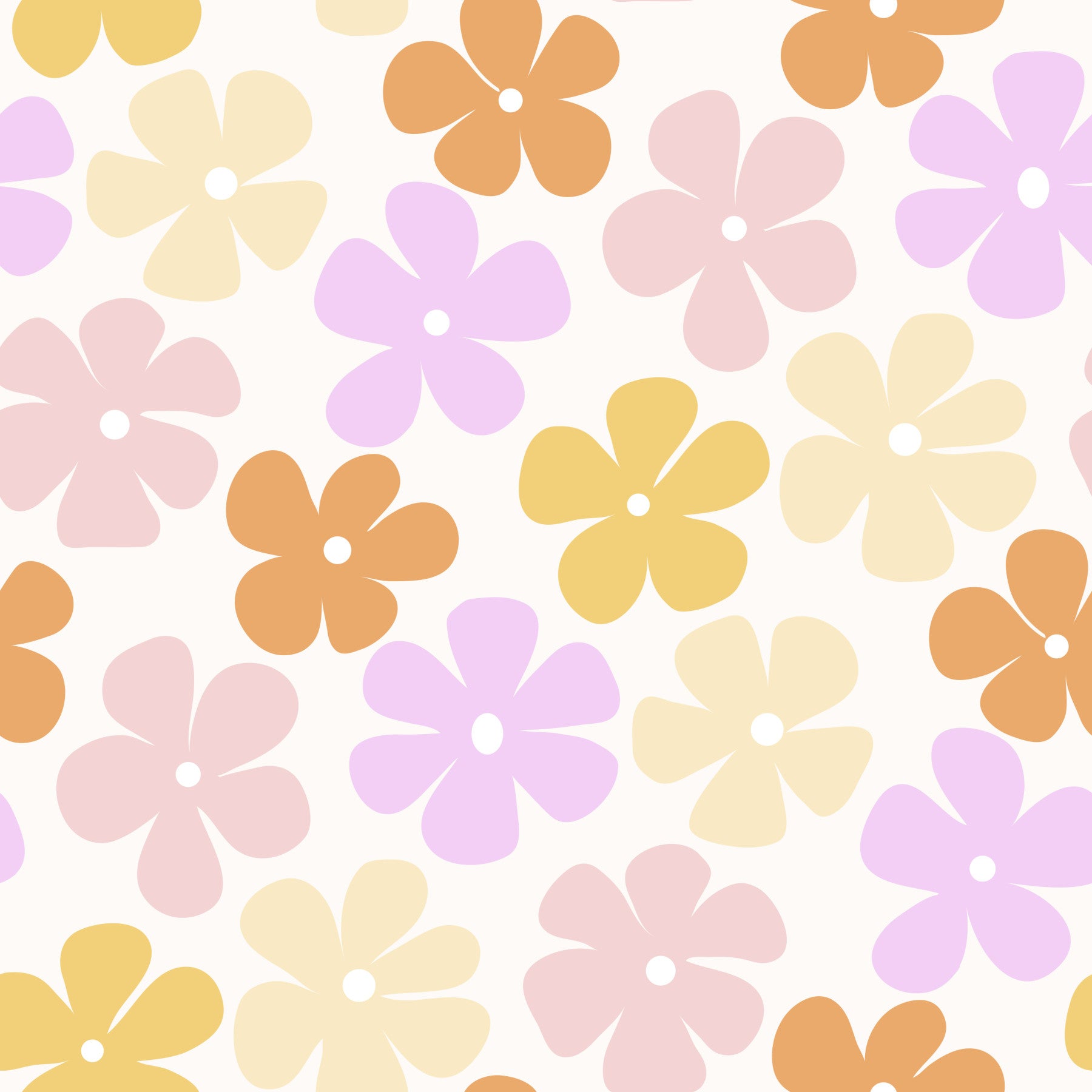 Pastel Paradise Blooms Wallpaper⁠ in your room — zoomed