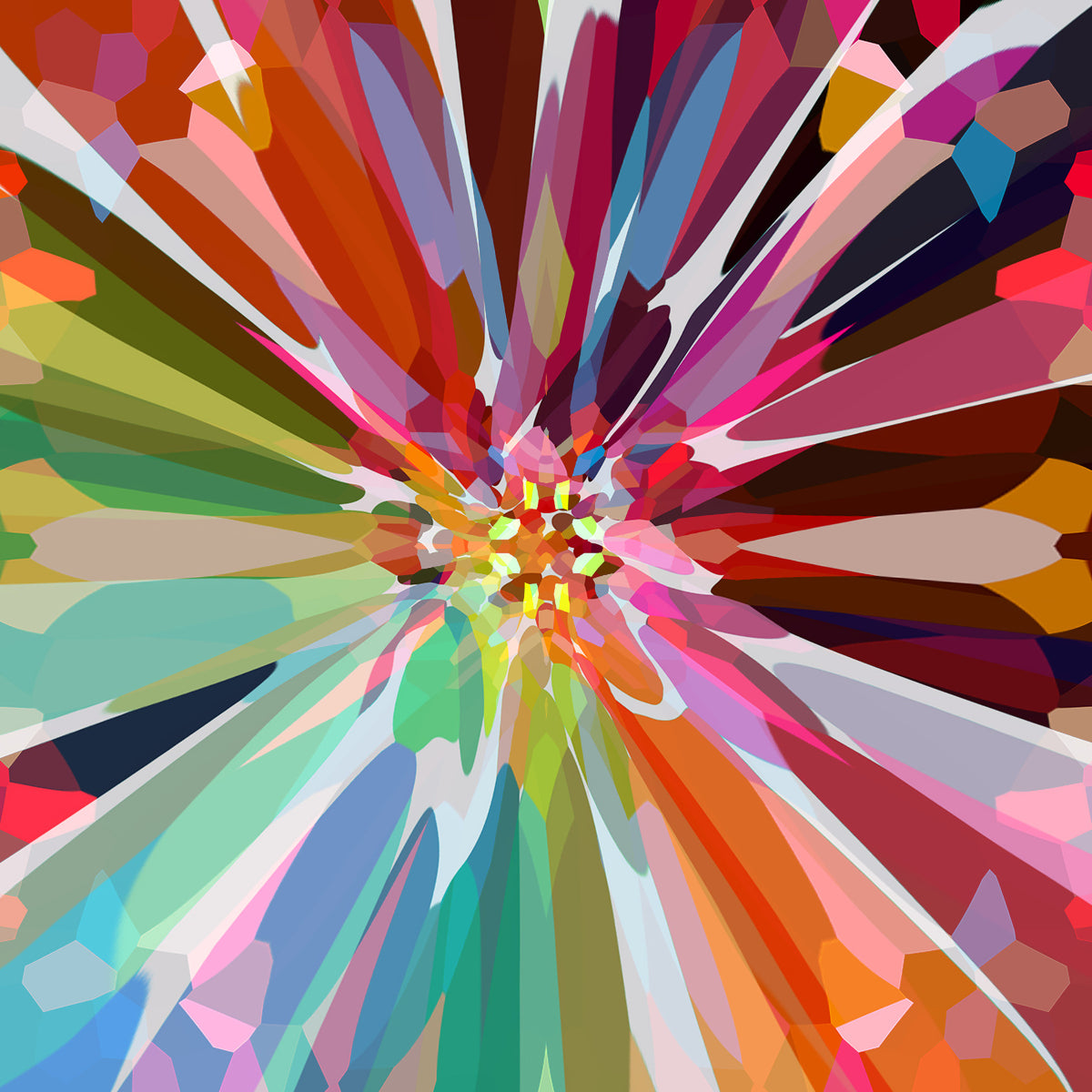 Prismatic Burst Wall Mural
