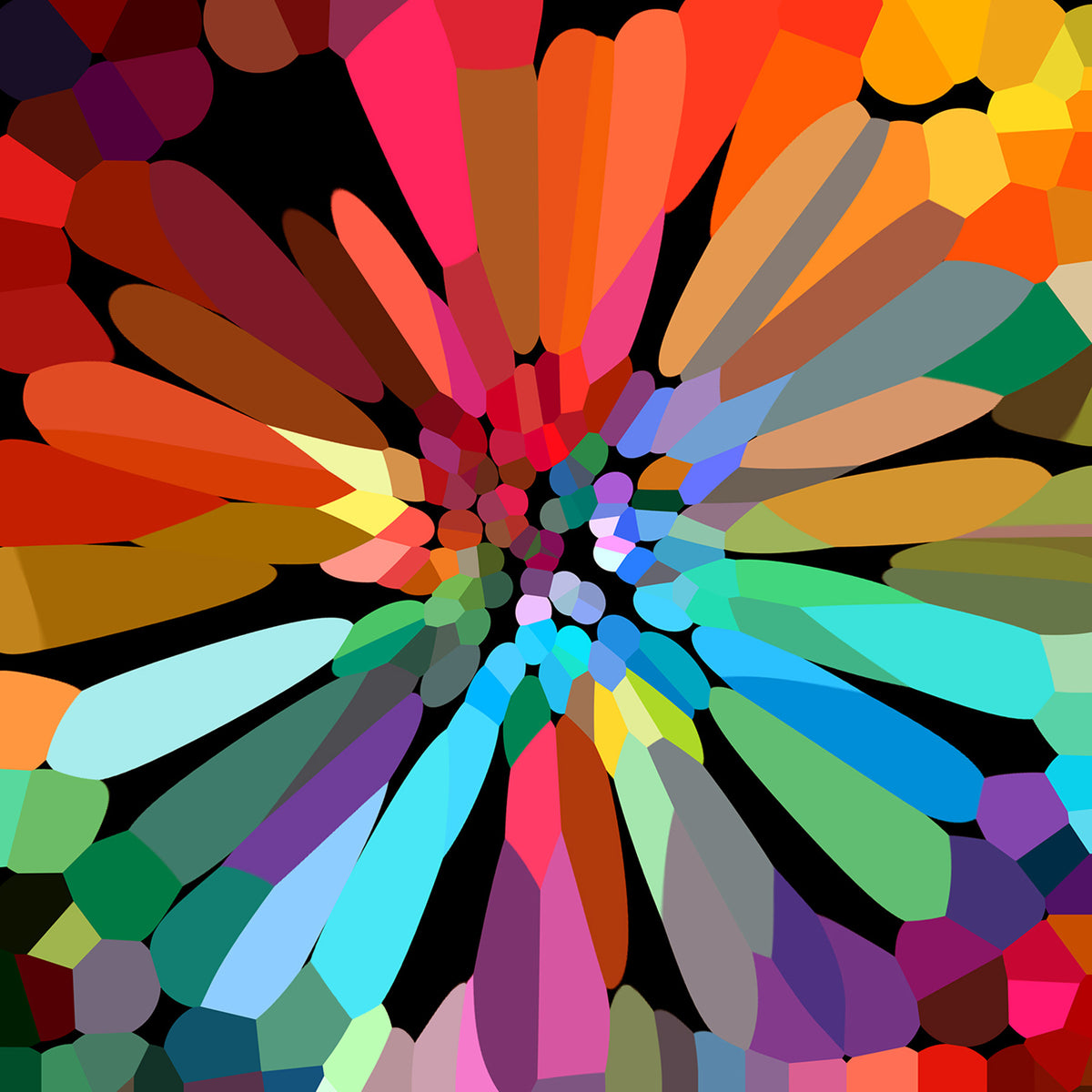 Flower Wall Mural in your room — zoomed