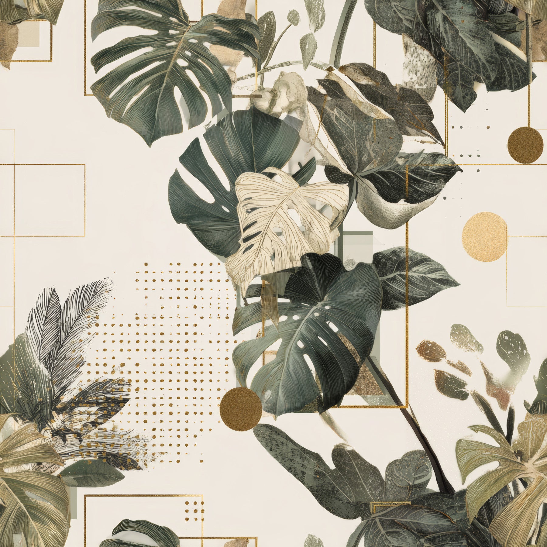 Botanical geometry Wallpaper⁠