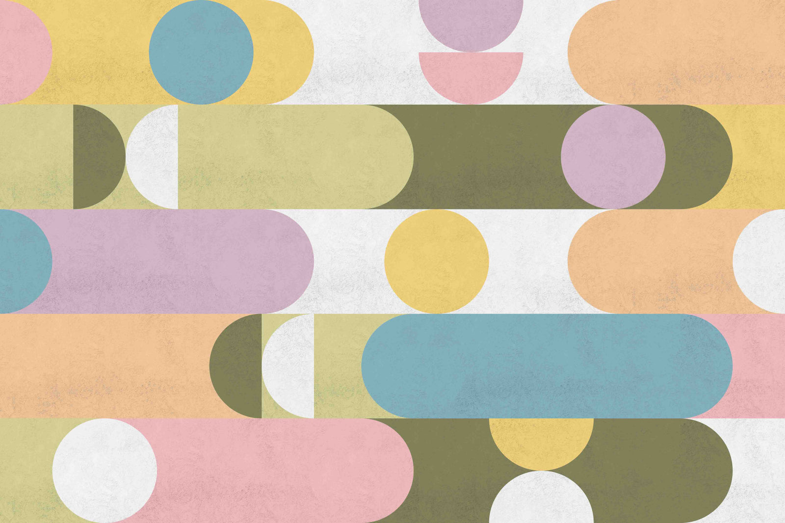 Soft Geometry Pastel Puzzle Wallpaper⁠
