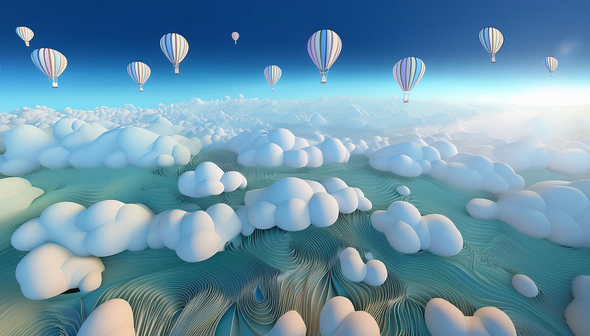 Above the Cloud Sea Wall Mural