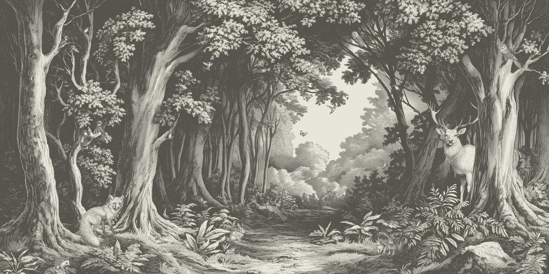 Into the Forest -  Slate Wall Mural