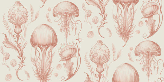 Fantastic Jellyfish -  Peaches & Cream Wallpaper⁠