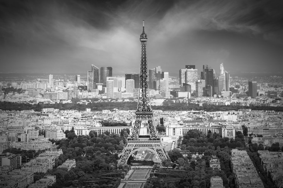 View from Montparnasse Tower Observation Deck Wall Mural in your room — zoomed