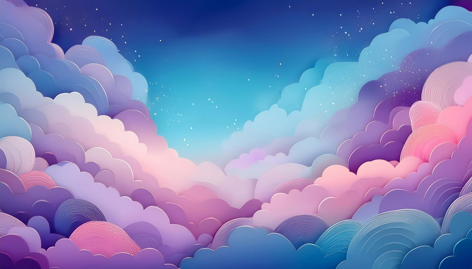 Cotton Candy Skies Wall Mural