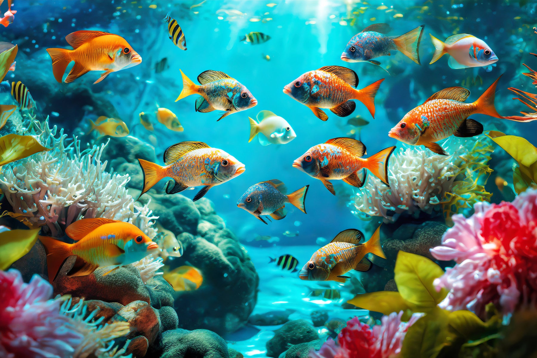 Aquatic Harmony Wall Mural