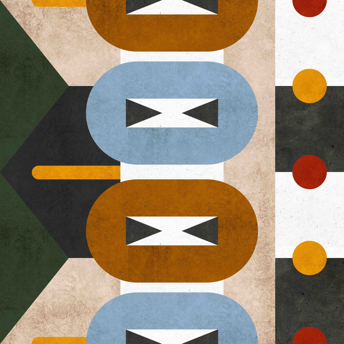 Terra Firma Earthy Geometric Wallpaper⁠ in your room — zoomed