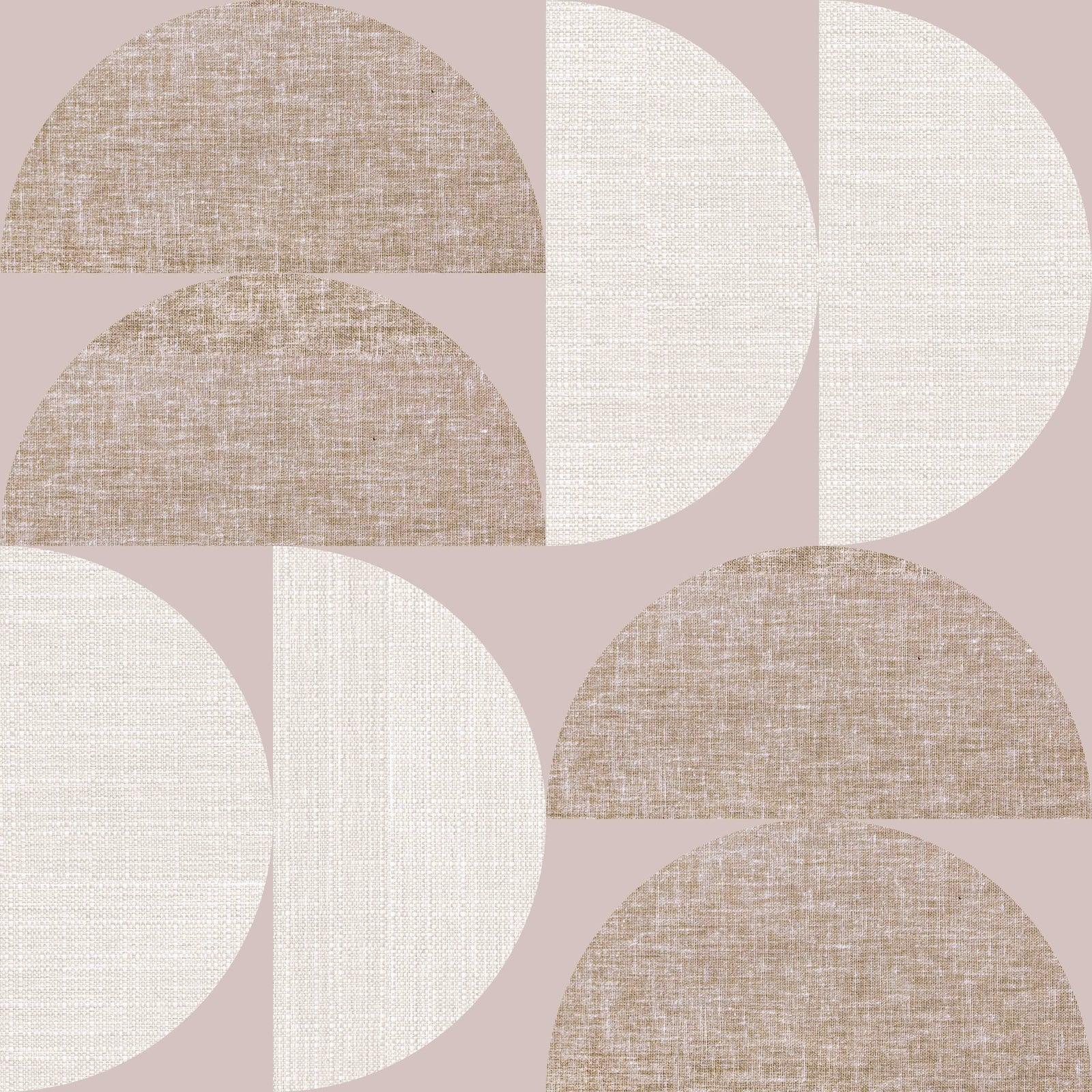 Neutral Eclipse: Textured Semi-Circle Pattern Wallpaper⁠