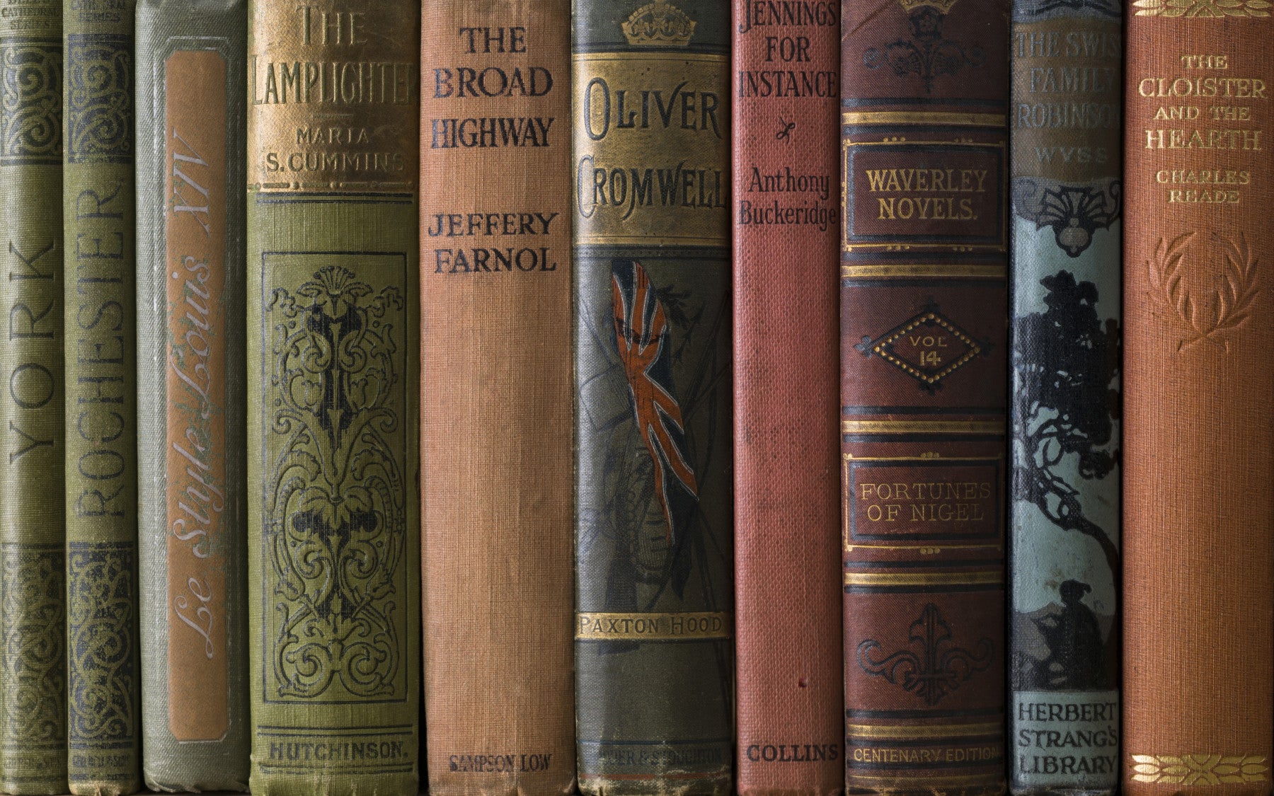 Classic Book Spines Wall Mural