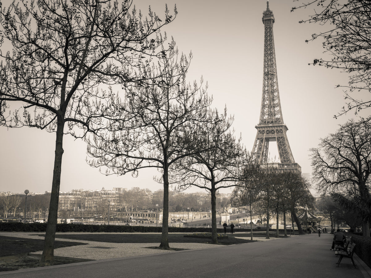 Echoes of Paris A Sepia Dream Wall Mural in your room — zoomed
