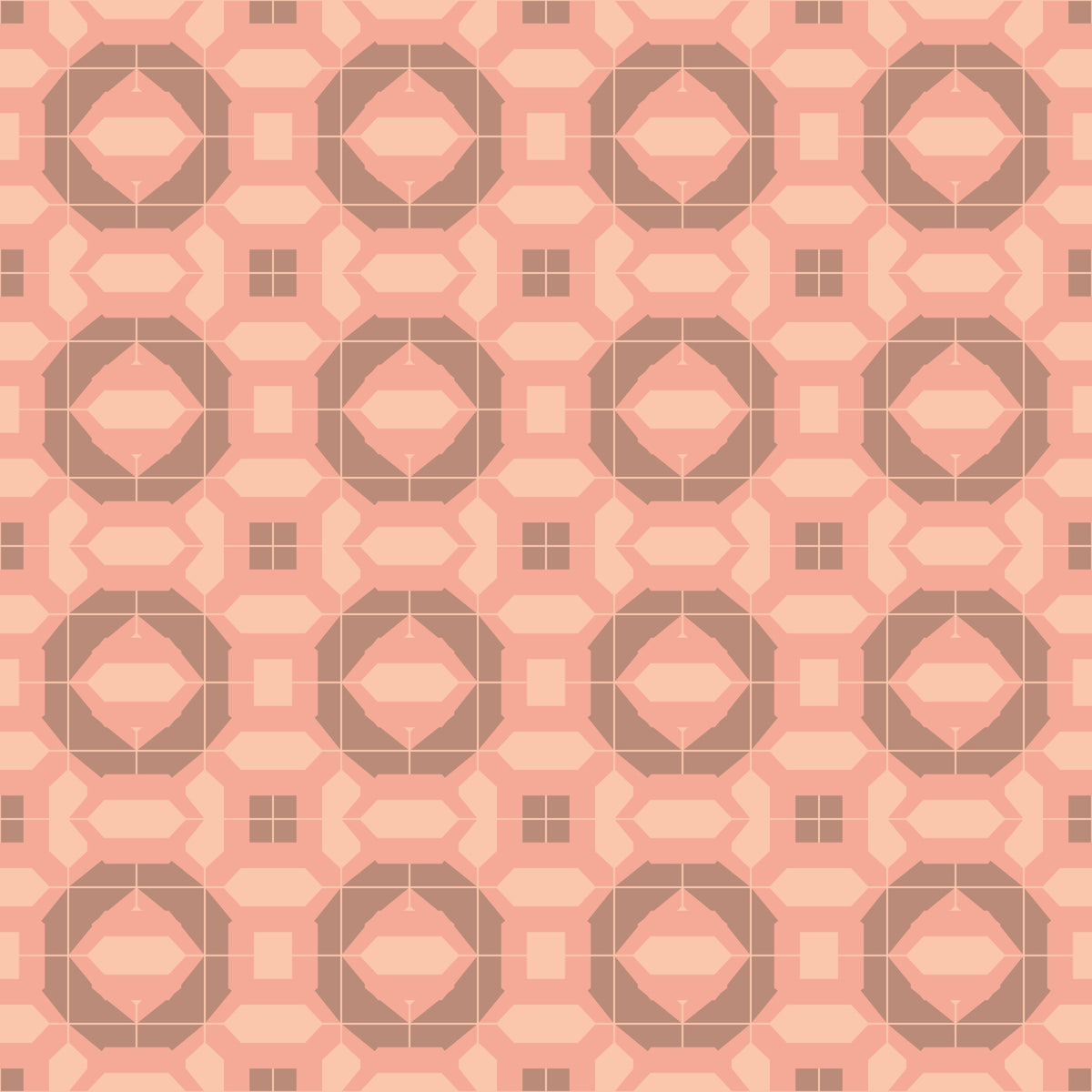 Siena Tiles Retro Terracotta Wallpaper⁠