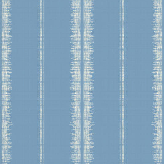 Provence Boho Stripes French Blue Wallpaper⁠