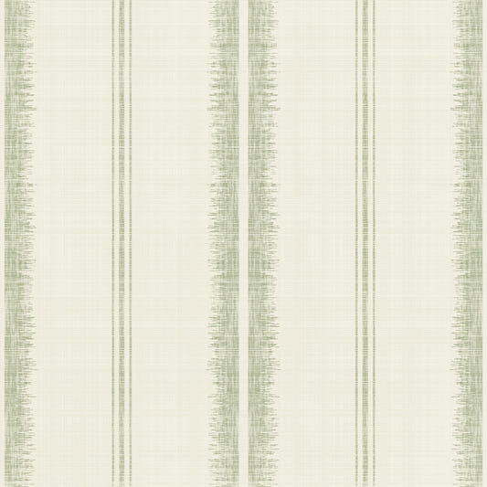Provence Boho Stripes Linen-Light Green Wallpaper⁠