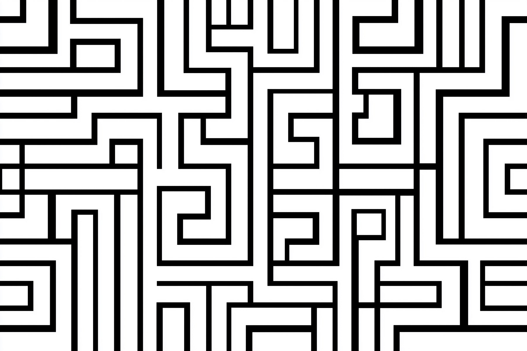Maze Runner: Modern Black & White Wall Mural