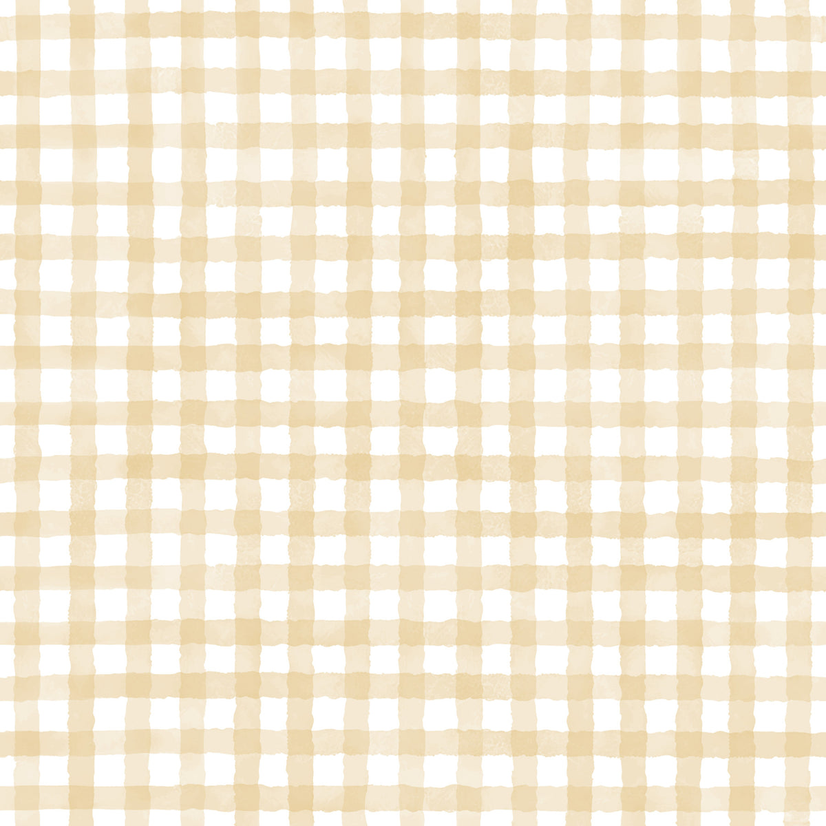 Rustic Yellow Farmhouse Gingham Watercolor Checkered Neutral Wallpaper⁠ in your room — zoomed