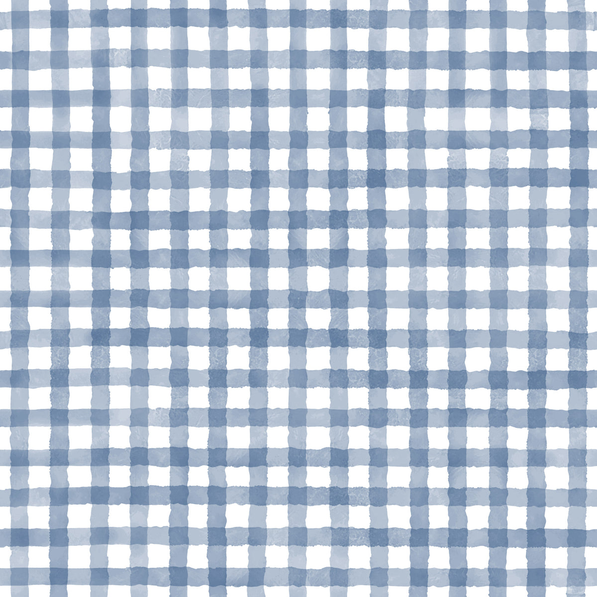 Rustic Navy Farmhouse Gingham Watercolor Checkered Neutral Wallpaper⁠