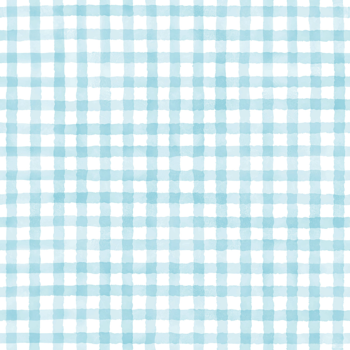 Rustic Baby Blue Farmhouse Gingham Watercolor Checkered Neutral Wallpaper⁠