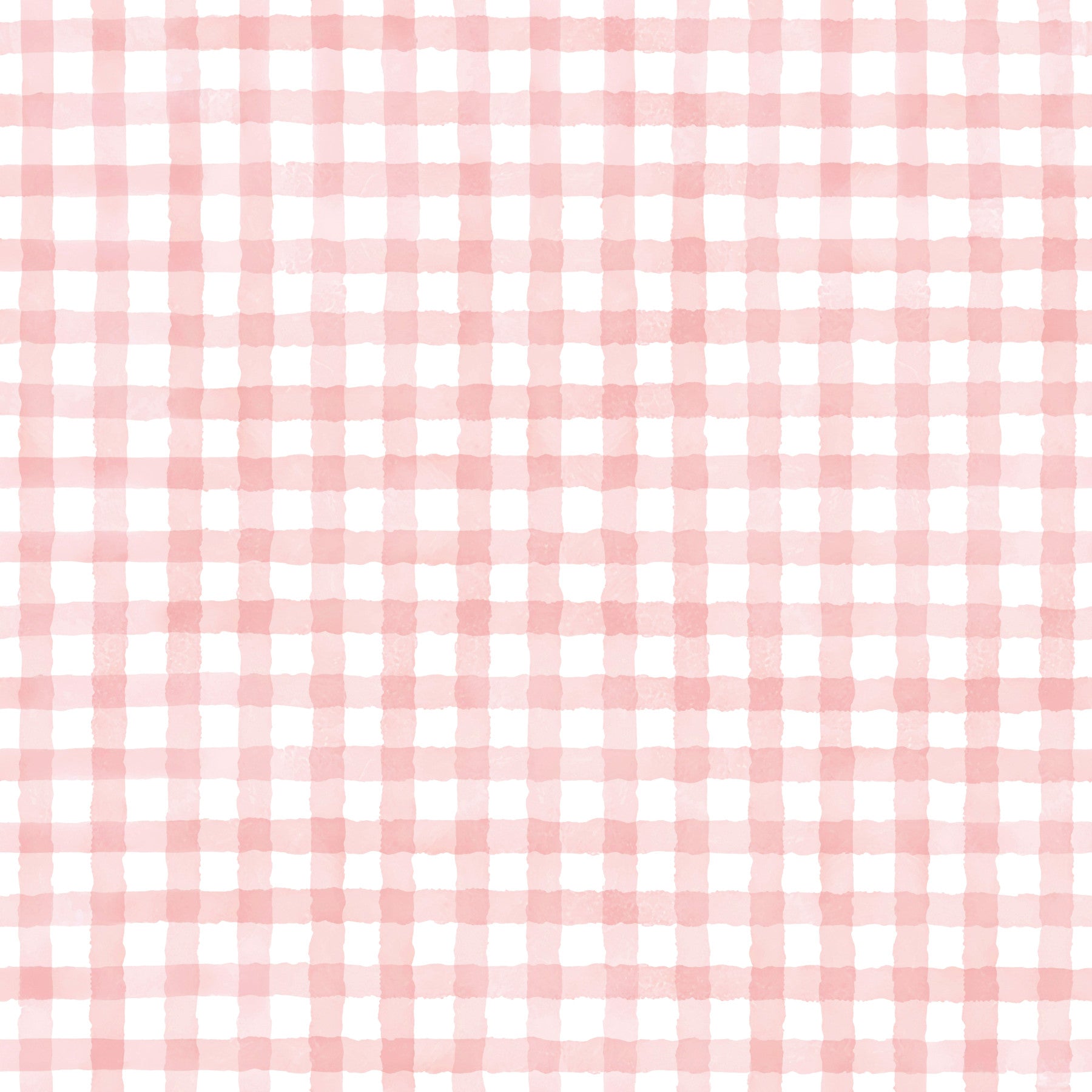 Rustic Baby Pink Farmhouse Gingham Watercolor Checkered Neutral Wallpaper⁠