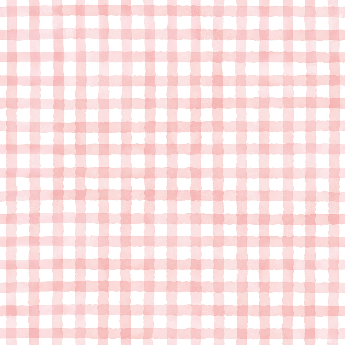 Rustic Baby Pink Farmhouse Gingham Watercolor Checkered Neutral Wallpaper⁠ in your room — zoomed