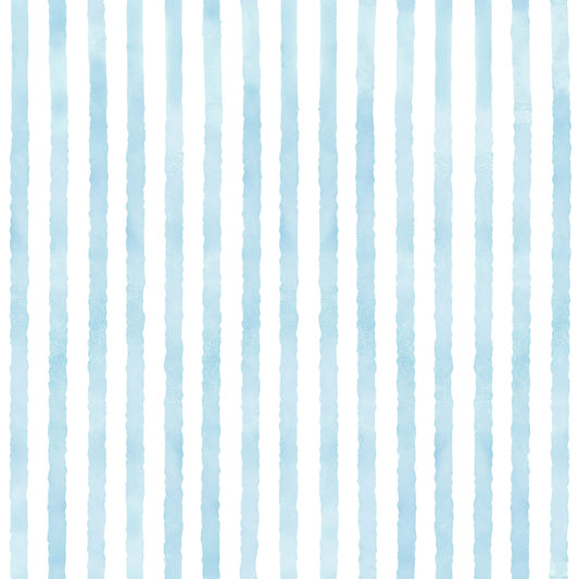 Neutral Baby Blue Watercolor Stripe Pattern Hand Painted Vertical Lines Wallpaper⁠
